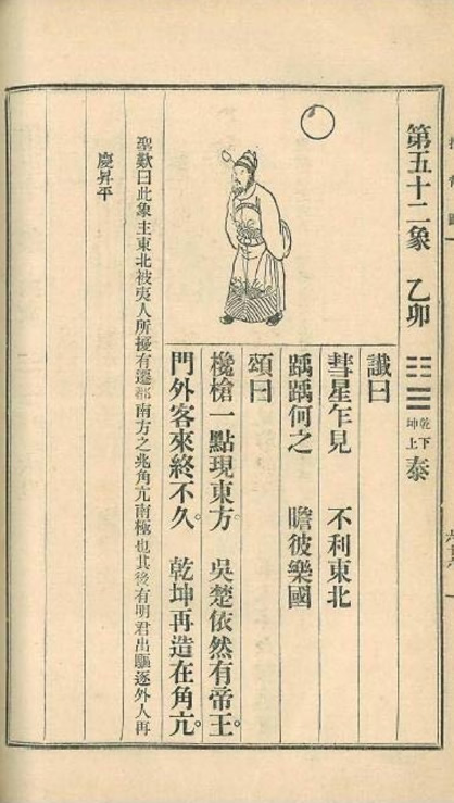 第53张：推背图第五十二象 乙卯 乾下坤上 泰，民国时期流行的“金圣叹批注本”《推背图》