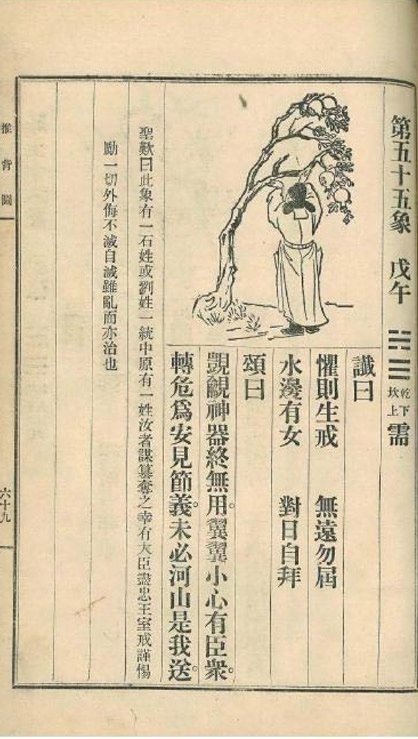 第56张：推背图第五十五象 戊午 乾下坎上 需，民国时期流行的“金圣叹批注本”《推背图》